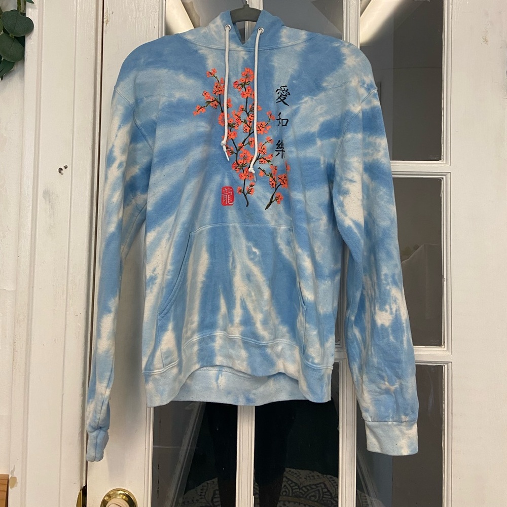 Blue tie dye hoodie